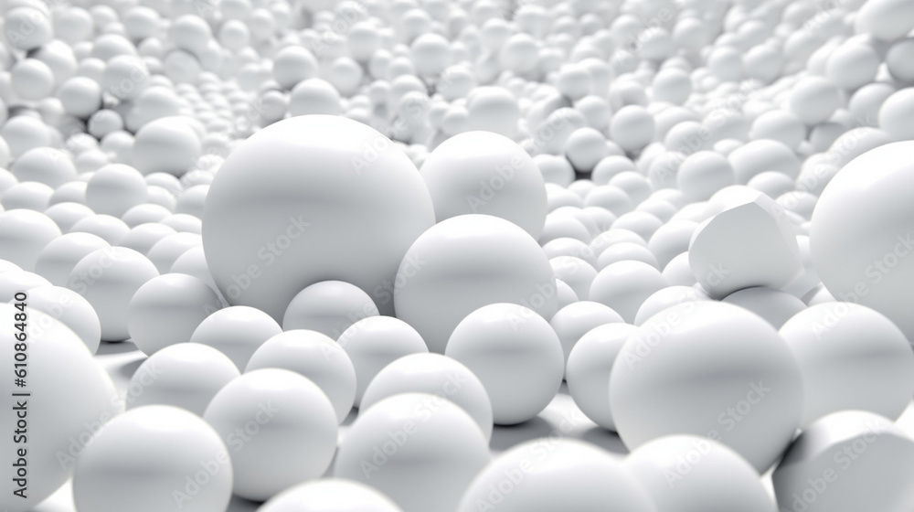 Poster ball white isolated on background abstract texture with generative ai.