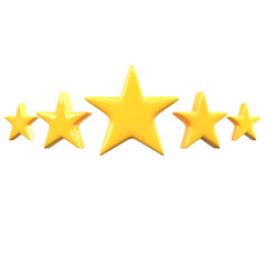 Star rating 3d illustration