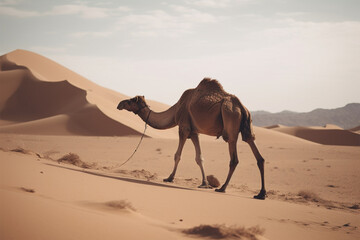 a camel in the desert