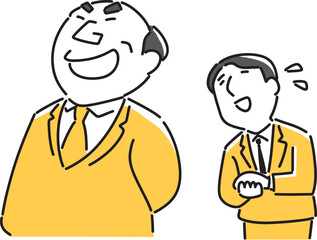 上司に媚びを売る社員