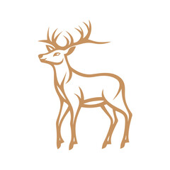 Deer Silhouette Pictogram Logo