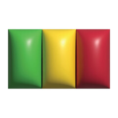 3D World Flags Premium Vector