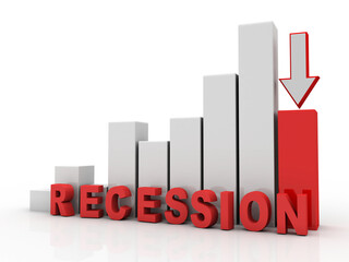 3d illustration Financial crisis concept, Economic Crisis. Business concept