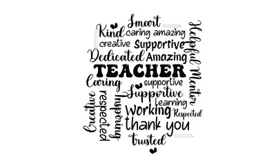 Obraz premium TEACHER WORD ART