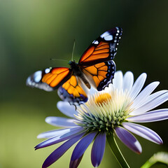 Fototapeta premium butterfly on flower