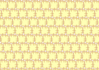 Sewing each fabric piece together