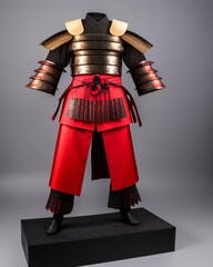 a samurai armour and dress
