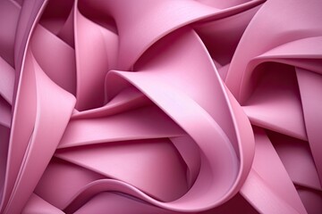 Abstract background made from pink paper intertwined generative AI