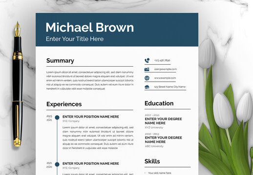 Clean & Minimal Resume Template