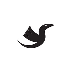 bird simple logo design illustration.