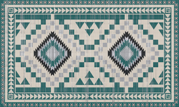 Desert Sumac Rug Motift. Navajo tribal vector seamless pattern. Native American ornament. Ethnic SouthWestern decor style. Boho geometric ornament.  seamless pattern. Mexican blanket,. Woven.caret.