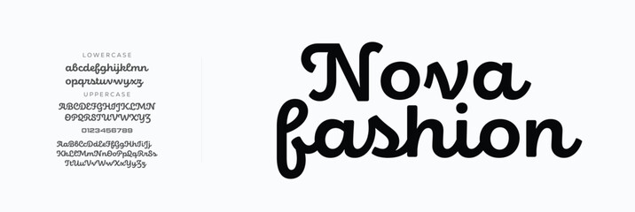 Elegant Font Uppercase Lowercase and Number. Classic Lettering Minimal Fashion Designs. Typography modern serif fonts regular decorative vintage concept. vector illustration