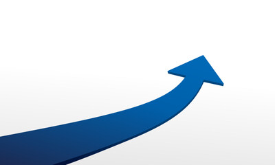 奥行きのある上向き矢印、上昇、経済、ビジネス、成功