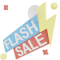 3D Flash Sale Illustration