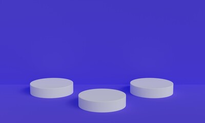 3d render of podium for product showcase