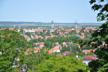 Blick vom Jagdschloss Spiegelsberge auf Halberstadt