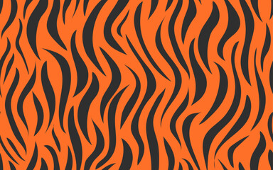 Hand drawn royal bengal tiger theme minimalist abstract pattern seamless vector pattern for prints textile