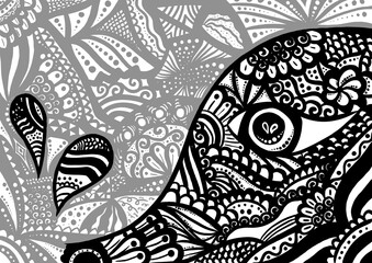 black and white background