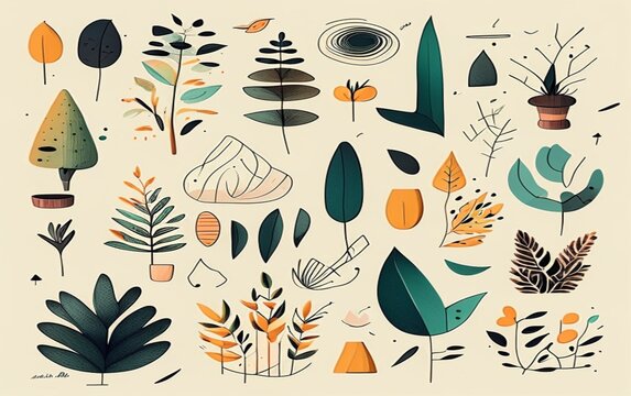 Full Frame Shot Of Vintage Beautiful Wallpaper With Floral Pattern, Illustration, Generative AI.