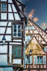 Maisons à colombages dans la ville de Colmar en Alsace