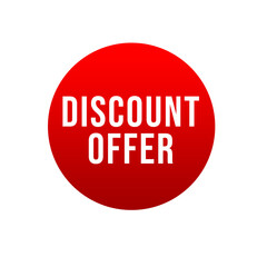Set of discount label vector illustration, sale banner for promotional 25% off, 50% off, 75% off special offer tag sticker design element