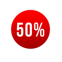 Set of discount label vector illustration, sale banner for promotional 25% off, 50% off, 75% off special offer tag sticker design element