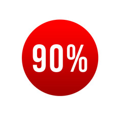Set of discount label vector illustration, sale banner for promotional 25% off, 50% off, 75% off special offer tag sticker design element
