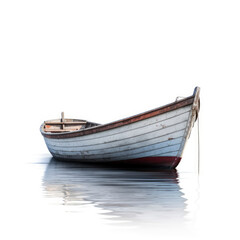 Naklejka premium an empty canoe sailing