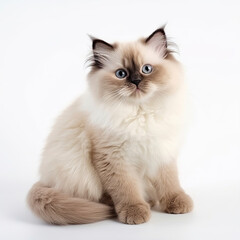 Naklejka na ściany i meble A beautiful furry kitten, cat