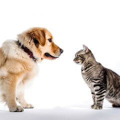 a dog and a cat, pets
