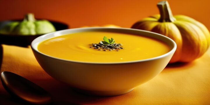 pumpkin soup food thanksgiving with generative ai