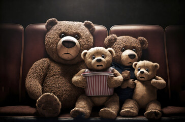 teddy bear family, generative ai