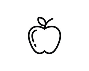 apple flat vector icon for apps and websites