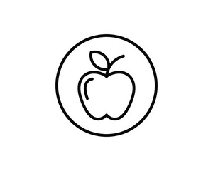 apple flat vector icon for apps and websites