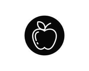 apple flat vector icon for apps and websites