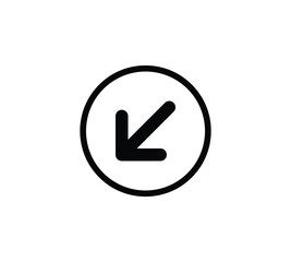 arrow pointer flat vector icon for apps and websites