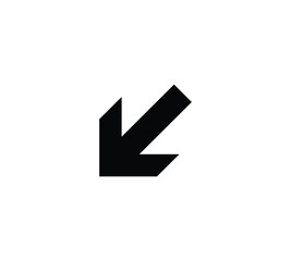 arrow pointer flat vector icon for apps and websites