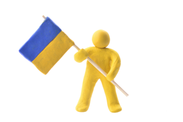 Flag Ukraine isolated