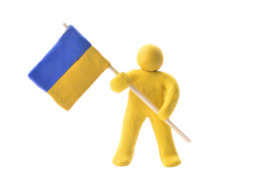 Flag Ukraine isolated
