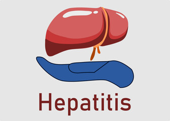 Stop hepatitis sign vector design organ health protection human poster pamphlet