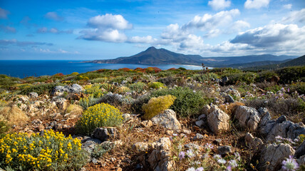 Wild landscapes and cliffs in Buggerru coastline, Sardinia