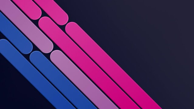 Happy Pride Month! Pride Month Bisexual Flag Colorful Lines Abstract Background Loop. Bisexual Flag Colors. Abstract Background Wallpaper