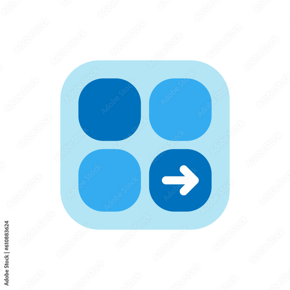 Poster more menu button concept illustration flat design icon vector eps10. modern graphic ui element for a