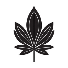 palm leaf silhouette logo isolated on white background