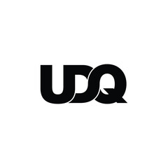 UDQ letter monogram logo design vector