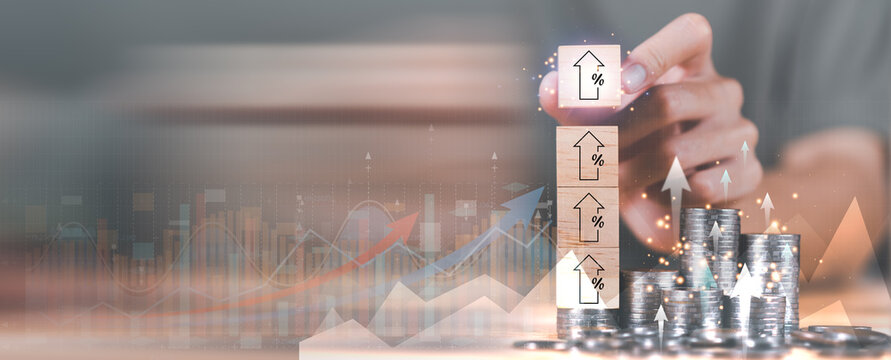 concept of interest rates and dividends ,investment growth percentage and interest on deposits ,Interest rate growth and increase graph ,Retirement returns ,financial analysis and calculations