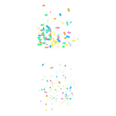 Obraz na płótnie Canvas Colorful bright confetti isolated element . Festive vector illustration for celebration,party,and birthday. vector illustration