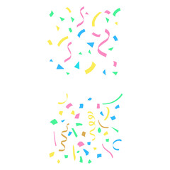 Colorful bright confetti isolated element . Festive vector illustration for celebration,party,and birthday. vector illustration