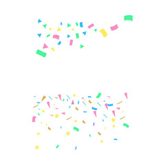 Fototapeta na wymiar Colorful bright confetti isolated element . Festive vector illustration for celebration,party,and birthday. vector illustration