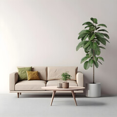 modern living room with sofa Generative AI